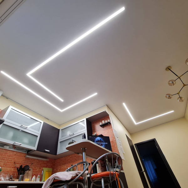 Пример матового натяжного потолка в квартиру